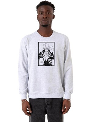 Şanal Tshirthane Jujutsu Kaisen Anime Satoru Gojo Lets Get A Little Crazy Karmelanj Erkek 2ip Sweatshirt P21703S444, M