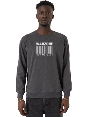 Şanal Tshirthane Call Of Duty Warzone Buy Me Back Füme Erkek 2ip Sweatshirt P23888S3445, M