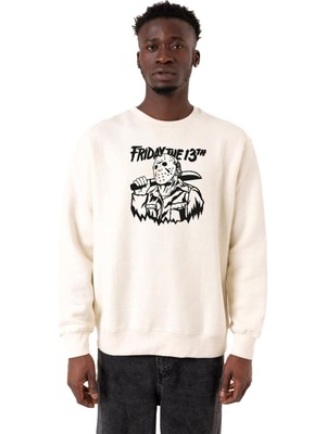 Şanal Tshirthane Halloween Ekru Erkek 2ip Sweatshirt P21100S8008, M