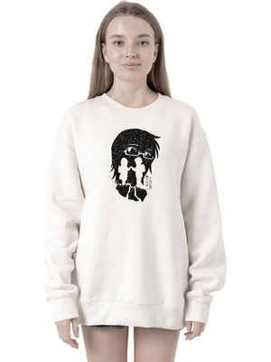 Şanal Tshirthane Erased Anime Black White Silhoette Beyaz Kadın 2ip Sweatshirt P21023S6318, L