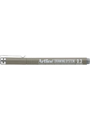 Şanal Artline Drawing System 0.3 Çizim Kalemi, 0.3 Mm, Gri