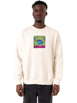 Şanal Tshirthane Mr Beast Doodle Ekru Erkek 2ip Sweatshirt P19136S4544, M