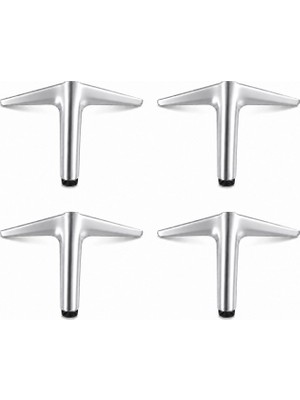 Şanal Aydos 4 Adet 12 cm Krom Metal Mobilya Ayağı Koltuk Sehpa Dolap Ayak Seti Dayanıklı Şık Tasarım