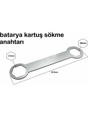 Şanal Feyza Yapı Mutfak Lavabo Banyo Bataryası 35 Lik Ayaklı Kartuş ve Sökme ve Takma Anahtarı