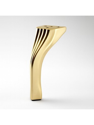 Şanal Kesit 14 cm Gold Altın Metal Mobilya Ayağı Ayakları Ünite Baza Koltuk Kanepe Sehpa Masa Tabure Siyah