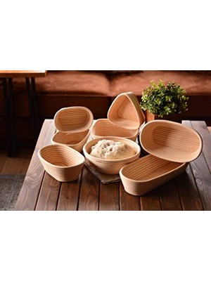 aklow akyoleticaret Ekmek Mayalama Sepeti Oval 17 cm
