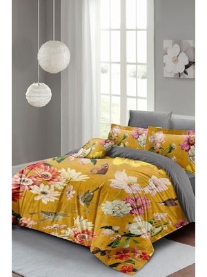 aklow akyoleticaret Nevresim Takımı, %100 Pamuk Saten Çift Kişilik Rose Mix, MONOHOME35754