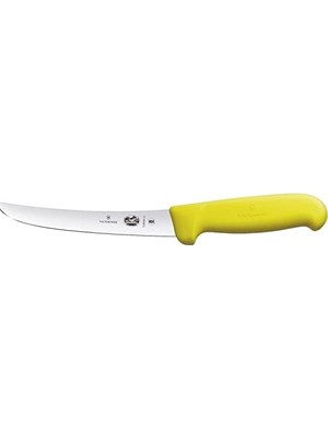 aklow akyoleticaret Fibrox Kemik Sıyırma Bıçağı; Swiss Made, 15 cm Kavisli Bıçak, Kaymaz, Paslanmaz, Paslanmaz Çelik, Sarı