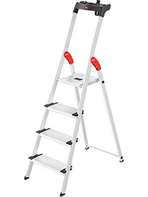 aklow akyoleticaret 8040-407 Xxl Easyclix Merdiven, Gümüş, 4 Kademeli
