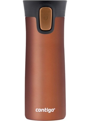 Şanal Contigo Üniseks Pinnacle Snapseal Termo Paslanmaz Çelik Yalıtımlı KUPA,KAHVERENGI,420 ml