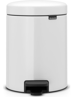 Şanal Brabantia Tret Çöp Kovası, Iç Kovalı, Plastik, Çelik, Plastik, Beyaz, 5 Litre
