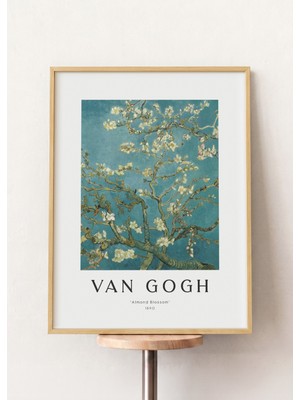 Pena Tablo Vincent Van Gogh - Almond Blossom Ahşap Çerçeveli Tablo - Van Gogh Sanat Eserleri Modern Oturma Odası Dekoru