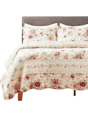 aklow akyoleticaret Antik Rose King Nevresim Takımı, Ekru