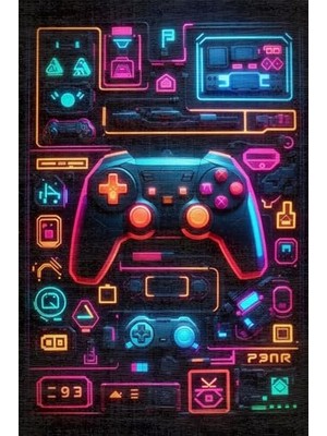 aklow akyoleticaret Kadife Oyuncu Odası Halısı, Kaymaz Pamuk Tabanlı, Yıkanabilir Antibakteriyel Gamer Gaming Halısı 160X230