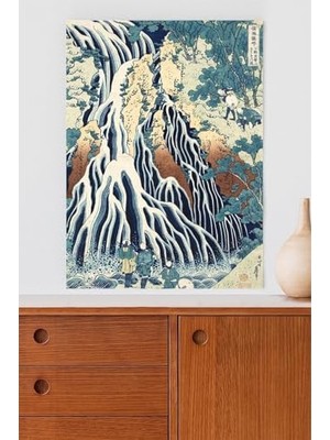 aklow akyoleticaret (PSTER20090) Kirifuri Waterfall, Katsushika Hokusai Sanatsal Poster 60 x 90