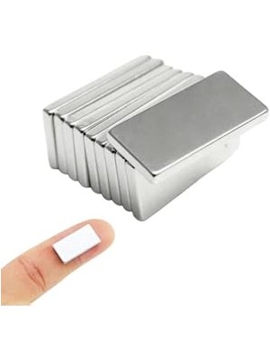 aklow akyoleticaret 10 Adet Neodyum Mıknatıs, 20X10X2 Mm, Süper Güçlü Magnet, N35 Kalite