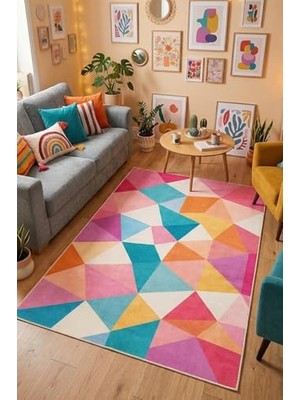 aklow akyoleticaret Dorea Modern Şönil Doğal Pamuk Tabanlı Salon Halısı Kaymayı Önleyici Yıkanabilir Çevre Dostu 200X300 cm