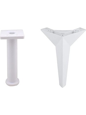 aklow akyoleticaret 18 cm Beyaz Mobilya Ayağı, 12'li Set, Robot Süpürge Için Koltuk ve Kanepe Destek Ayağı