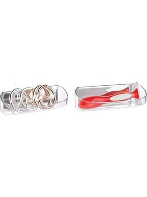 aklow akyoleticaret 2 Adet Kendinden Yapışkanlı Gözlük ve Kozmetik Rafı, 15X5X5 cm