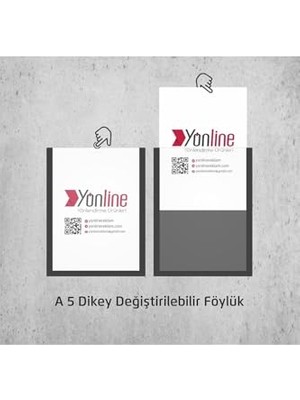 aklow akyoleticaret A5 Siyah Dikey Belge Çerçevesi, Kendinden Yapışkanlı, Duvar ve Kapı Tipi Föylük