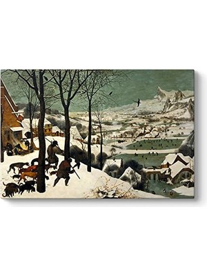 aklow akyoleticaret Pieter Brueghel Karda Avcılar Kanvas Tablo, 125 x 80