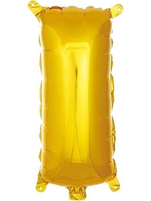 aklow akyoleticaret I Harfi 16 Inç Gold Renk Folyo Balon 36 cm (Altın)