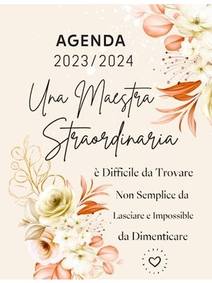 aklow akyoleticaret 2023-2024 Öğretmen Ajandası, Haftalık Planlayıcı, 01 Eylül 2023–30 Haziran 2024, Italyanca