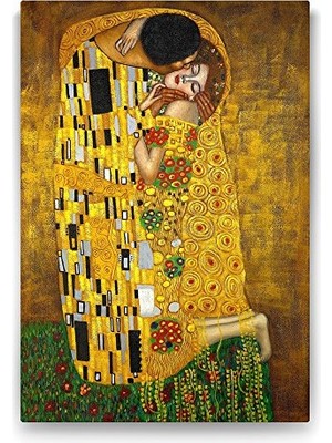 aklow akyoleticaret The Kiss Eseriyle Gustav Klimt Tablosu 80X125 cm