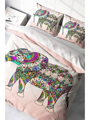 aklow akyoleticaret Elephant Naturel Çift Kişilik Nevresim Takımı, MONOHOME4524