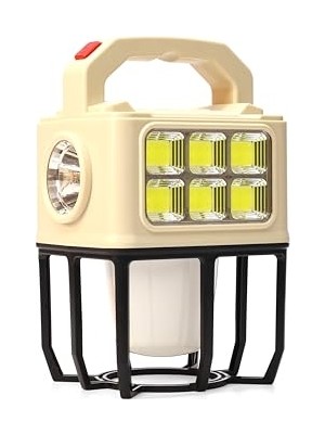 aklow akyoleticaret 3 Modlu Şarjlı Kamp Lambası Solarlı 20 Watt LED Işık El Feneri Portatif Işıldak Gece Lamba PR9802B