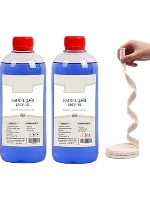 aklow akyoleticaret Dünya Magnet 2 Adet 250 Ml, Mavi Kandil Yağı, Kokusuz Iç Mekan Gaz Lambası Yağı 250+250 ml ve 1 Metre Fitil