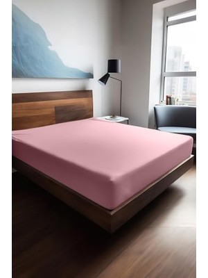 aklow akyoleticaret Plane 180X200 Ranfoce Fited Çarşaf Pembe