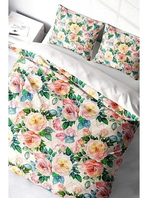 aklow akyoleticaret %100 Pamuk Saten Çift Kişilik Nevresim Takımı Flower Spring, MONOHOME36836