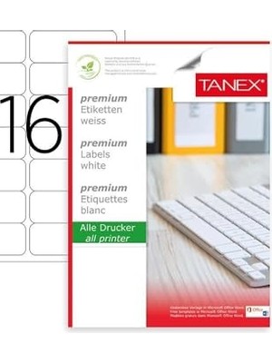aklow akyoleticaret TW-2016 Lazer Postalama; Davetiye, Kargo Işleri Için Her Pakette 100 Sayfa Etiket, Beyaz