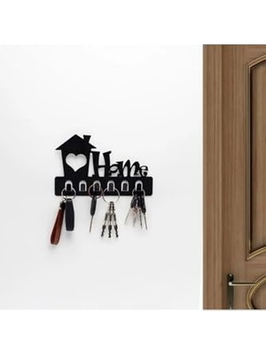 aklow akyoleticaret Siyah Metal, Home Yazılı Dekoratif Pano Anahtarlığı