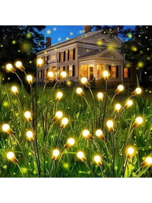 MSP 2'li Paket 6'lı Ateş Böceği Bahçe Aydınlatması Solar Güneş Enerjisi Bahçe Aydınlatması Güneş Enerjili Aydınlatma Gün Işığı Aydınlatma LED Işık Su Geçirmez Işık