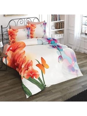 aklow akyoleticaret %100 Pamuk Saten Çift Kişilik Nevresim Takımı Orchid 2, MONOHOME36669