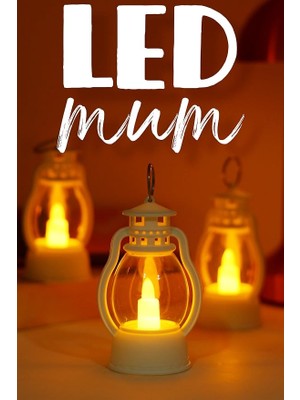 MSP Adet LED Mum Mini Kamp Tipi Pil Dahil Dumansız Alev Ledli Yapay Dekoratif Mum Işığı Beyaz PT430