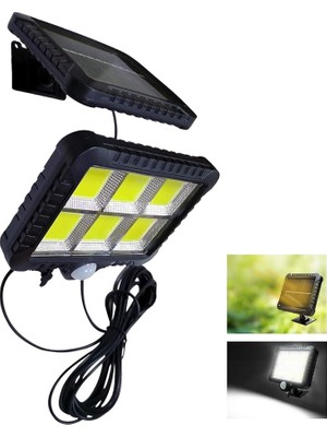 MSP 12 W 120 LED Ayrılabilir Duvar Lambası, Su Geçirmez, Dış Mekan, Iki Parçalı Kablosuz Panel, Güvenlik Pır Hareket Sensörlü, Bahçe, Garaj, Kiler, Kulübe Için 3 Aydınlatma Modu (1'li