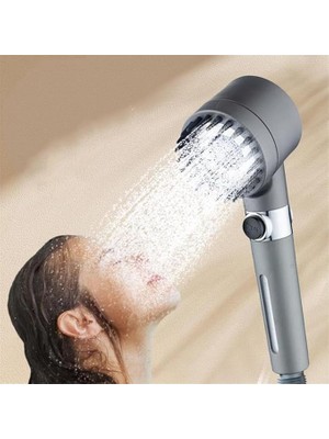 MSP Duş Başlığı Masajlı Uçlu, Su Stop Tuşlu,filtreli 3 Fonksiyonlu El Duş,%30 Su Tasarruflu Handshower, Massage Handshower