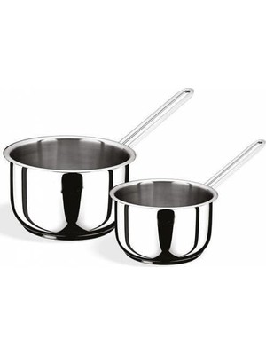 aklow akyoleticaret 12 cm 18/10 304 Kalite Paslanmaz Çelik Sütlük ve Sos Tavası, 1 Adet