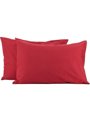 Happy Trend 2'li 50X70 Ranforce Yastık Kılıfı (Kırmızı)