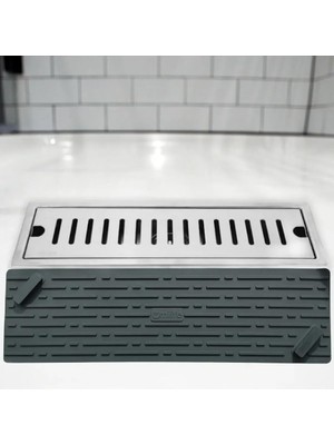 MSP Gri Renk Uzun Model Kötü Koku Önleyici Silikon Mat Banyo Mutfak Lavabo Balkon Gider Tıpası Kapağı