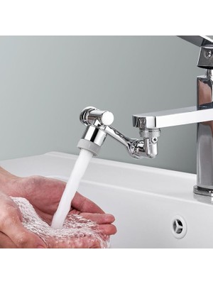 MSP 1080 Derece Dönebilen Robotik Kol Musluk Başlığı, Krom Kaplama, Modern, Lavabo Uzatma Aparatı