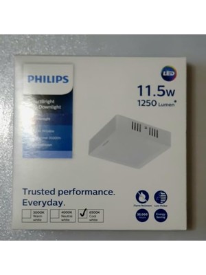 aklow akyoleticaret PHILIPS-DN058C LED11.5W; 865 220-240V L150 Sq Sıva Üstü Kare Beyaz Işık Ölçüleri 165X165
