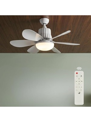 MSP Goes LED Işık ve Fan Sessiz 3 Renk Modu ve 3 Hız Modu Kumandalı Tavan Vantilatörlü LED Ampul