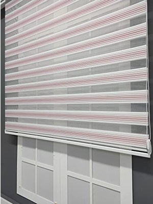aklow akyoleticaret Pembe Beyaz Geçişli Zebra Stor (160X200)