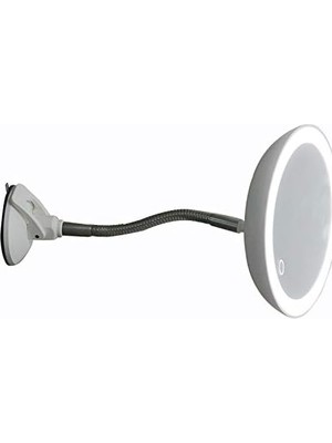 MSP Of Myth - Şerit LED Işıklı Banyo Makyaj-Tıraş Aynası, 10X Hd Büyütme, Esnek, Dokunmatik Işık Kısma, Ayarlanabilir Kol