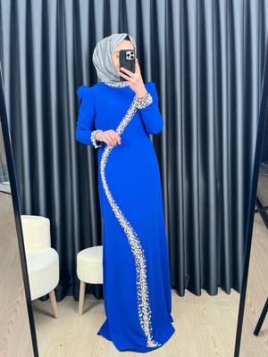 Perfect Mega Store New Elegans Taş Detaylı Abiye ELBISE-2431