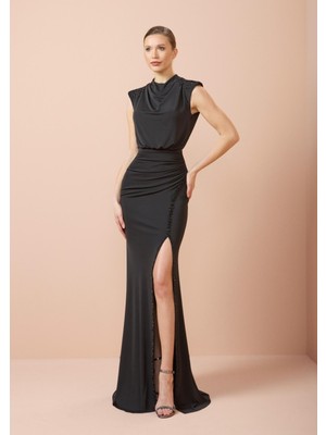 Perfect Mega Store So Lady Apolet Detaylı Abiye ELBISE-3033